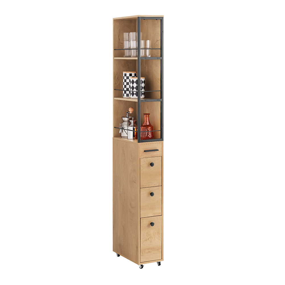 SoBuy NSR13-N Gamme de produits haut de gamme, gamme de styles, gamme de styles, petits et espace, multi-usage, cuisine et baume de Bain Naturel 20x40x170 cm