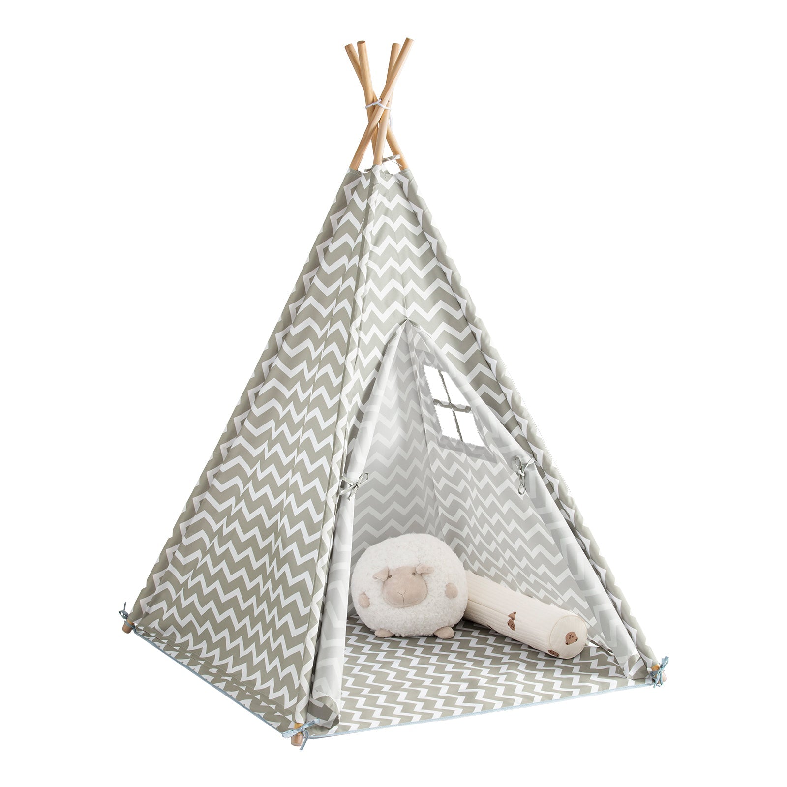 SoBuy OSS03 Tipi Enfant Tente pour Enfant avec Tapis De Sol Indian Tipi Tente de Jeu