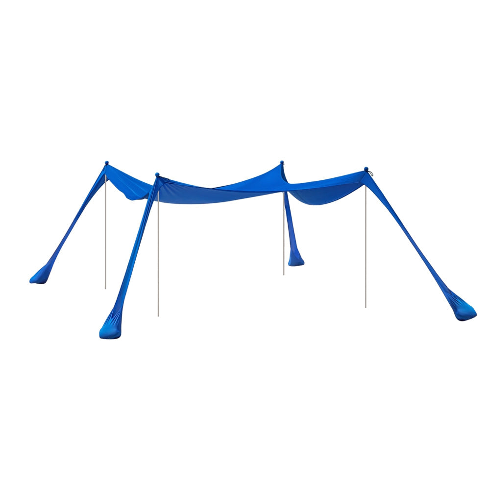 SoBuy OZT02-DB Tente de Plage Portable, Abris de Plage Lycra Polyester Anti UV UPF30, Parasol de Plage Bleu Royal