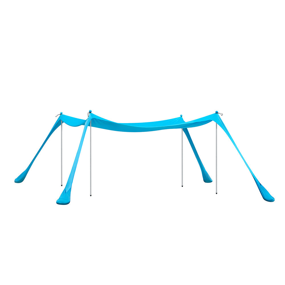 SoBuy OZT02-HB Tente de Plage Portable, Abris de Plage Lycra Polyester Anti UV UPF30, Parasol de Plage Turquoise
